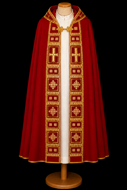 Ornate Italian Embroidered Cope | 100% Wool | All Colors