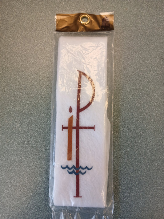 Baptismal stole, infant - chi rho