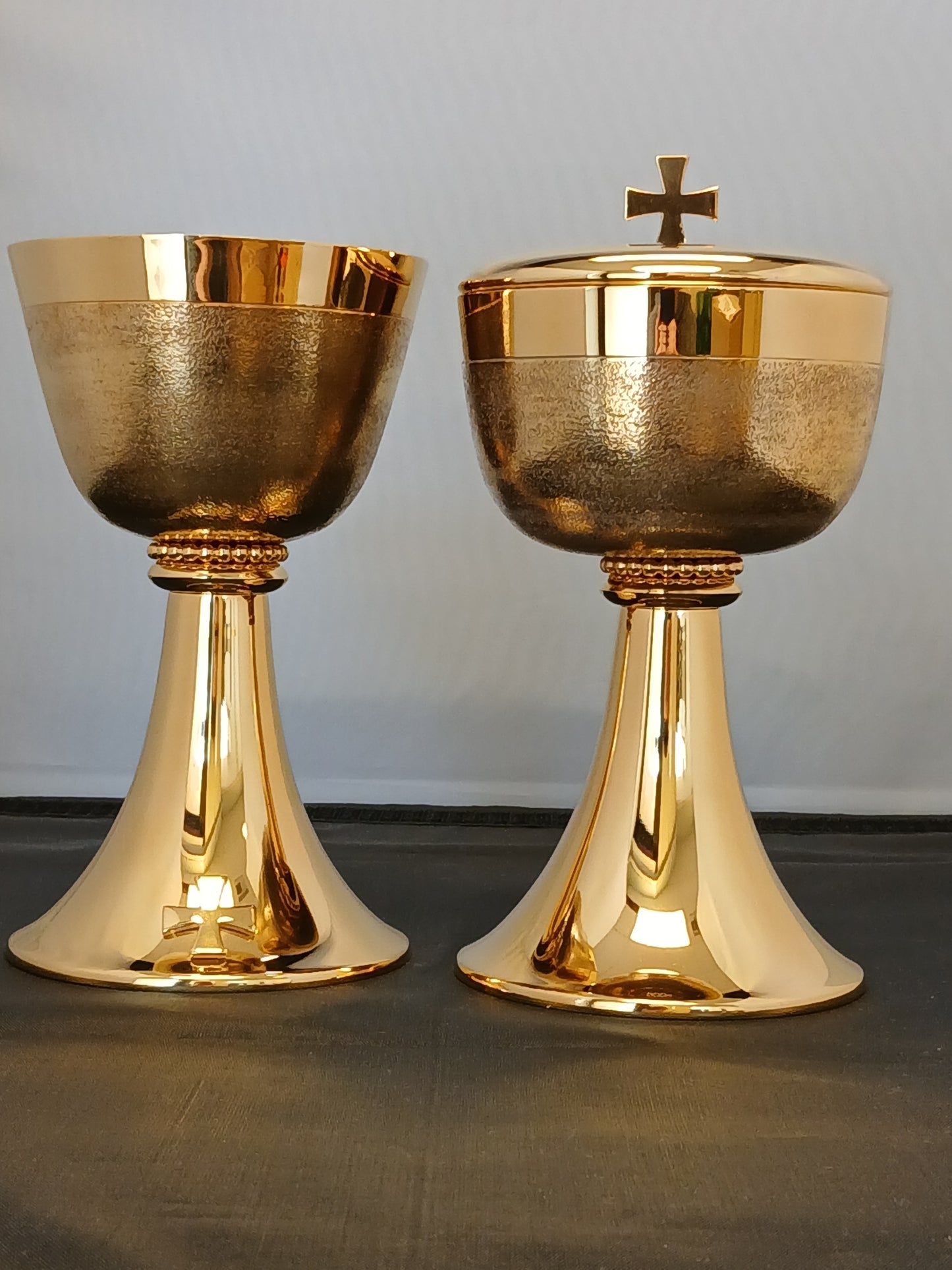 #5375 Brushed Finish Gold Platwed Chalice