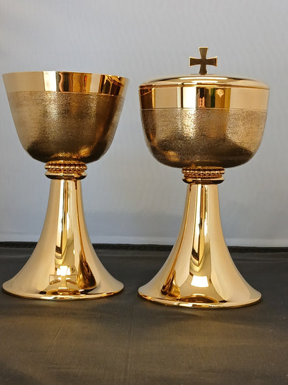 #5375 Brushed Finish Gold Platwed Chalice