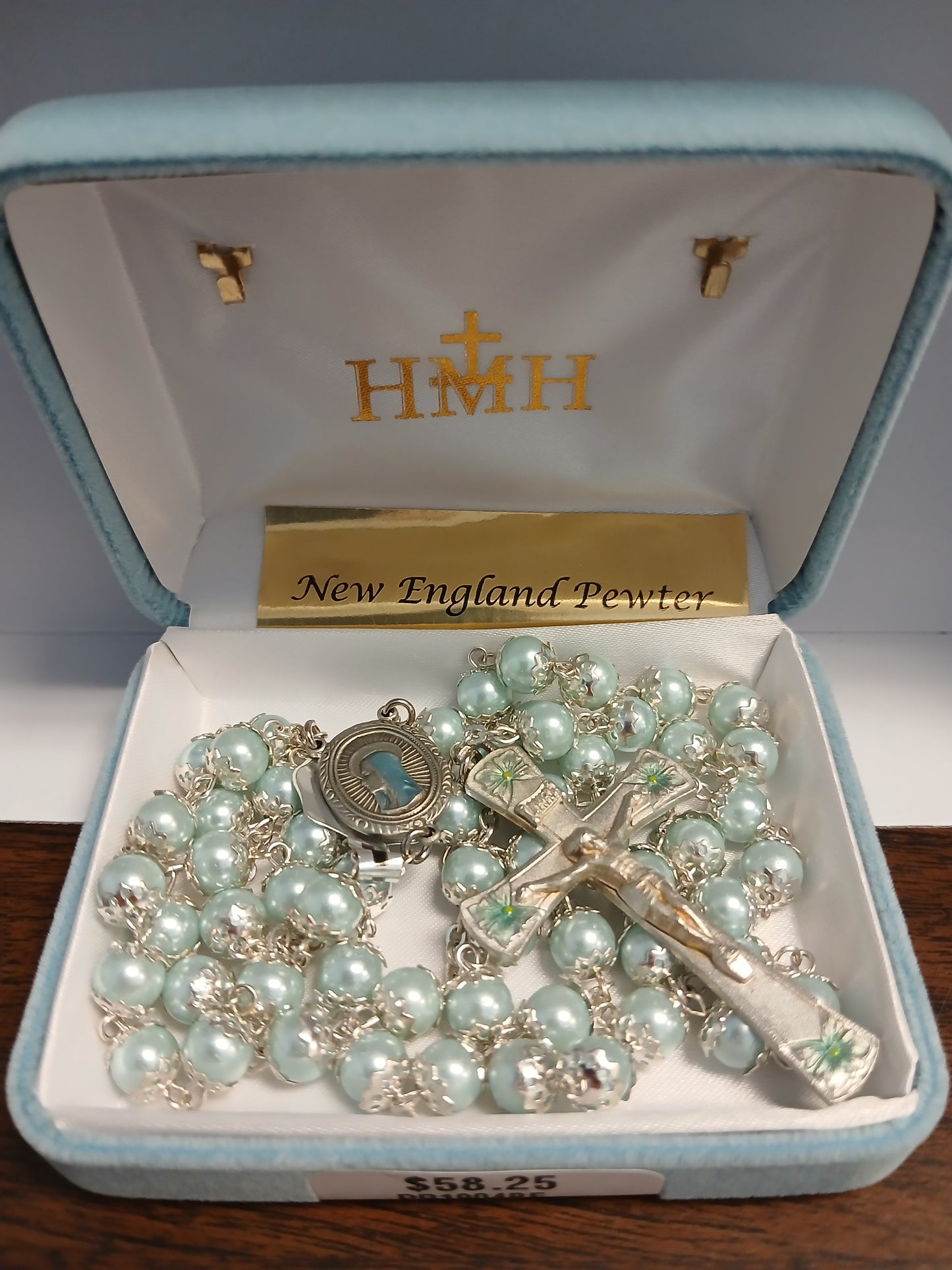 Blue New England Pewter Rosary