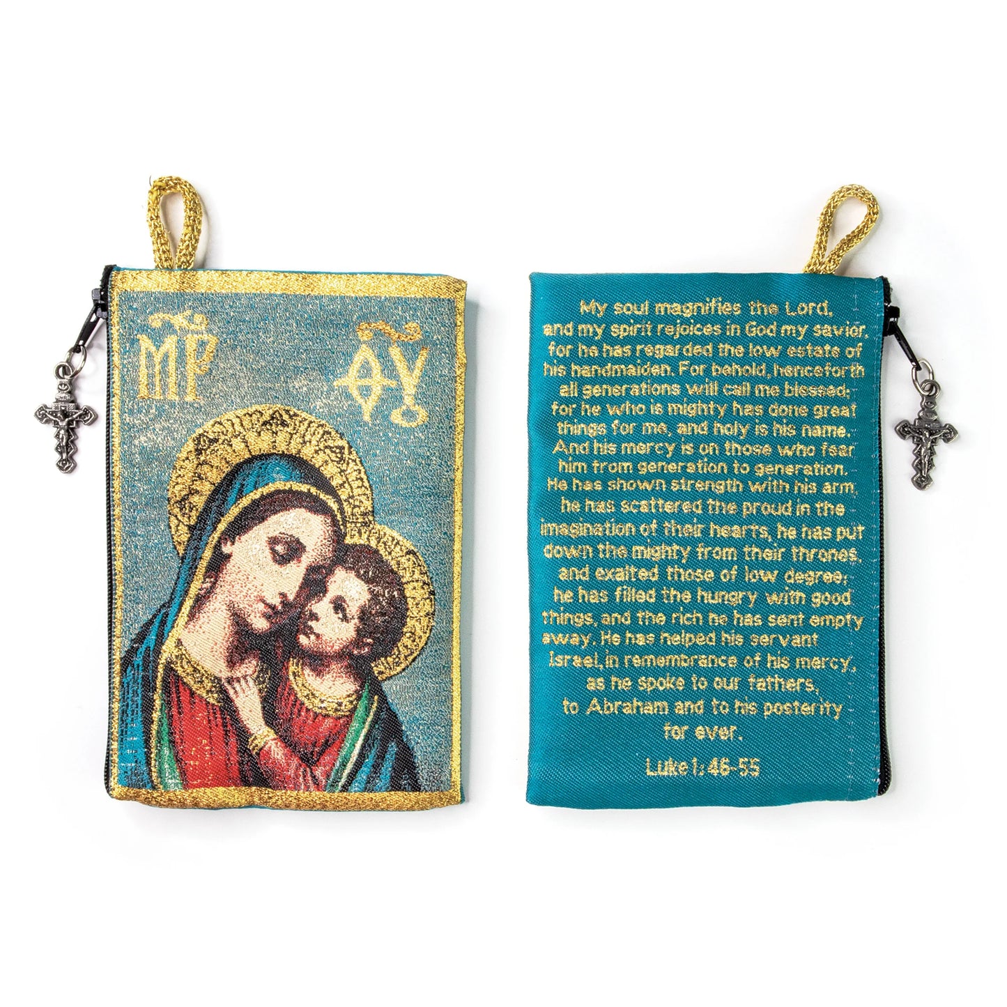 Assorted Tapestry Rosary Pouch, Jewelry & Coin Purse