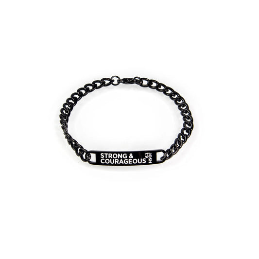 Stainless Steel Black ID Bracelet