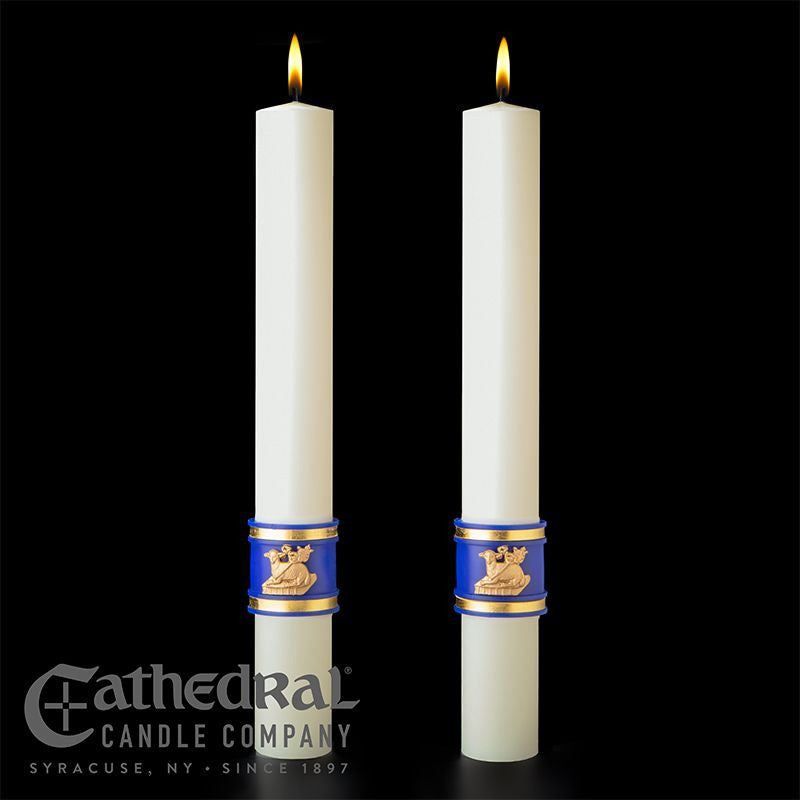 The Holy Eucharist Complementing Altar Candles | 51% Beeswax | All Sizes