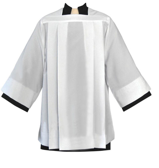 #4884 Plain Pleated Surplice | Smooth Silky Poplin Polyester