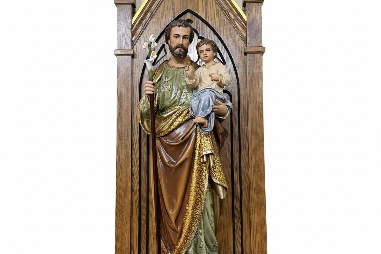 47" Saint Joseph Statue | Multiple Finishes Available | Made in Colombia